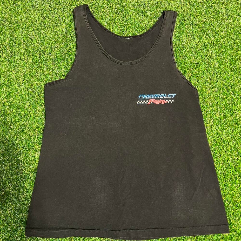 Vintage Black Chevrolet Racing Tank Top